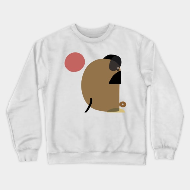 Abstract Pug Yoga Crewneck Sweatshirt by huebucket